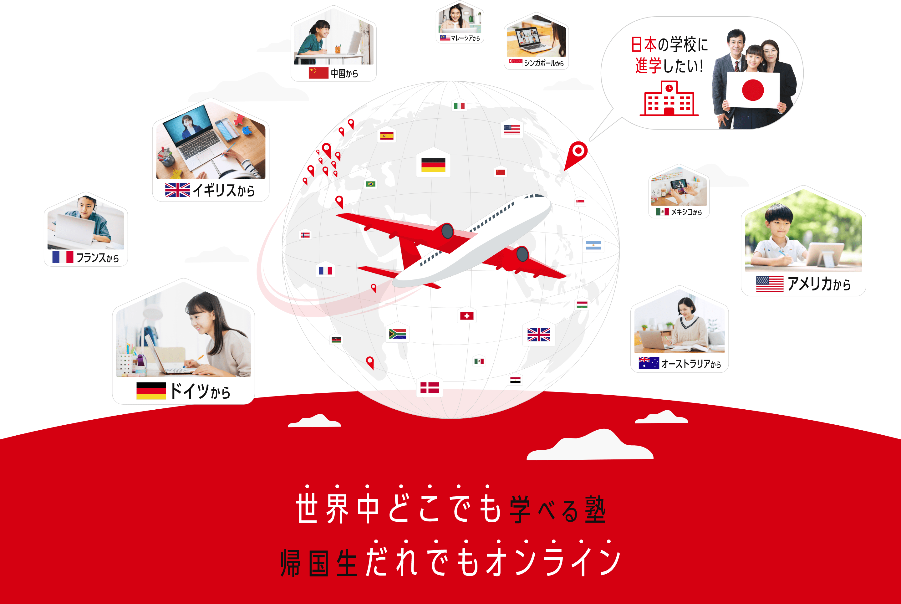 世界中どこでも学べる塾 帰国生だれでもオンライン