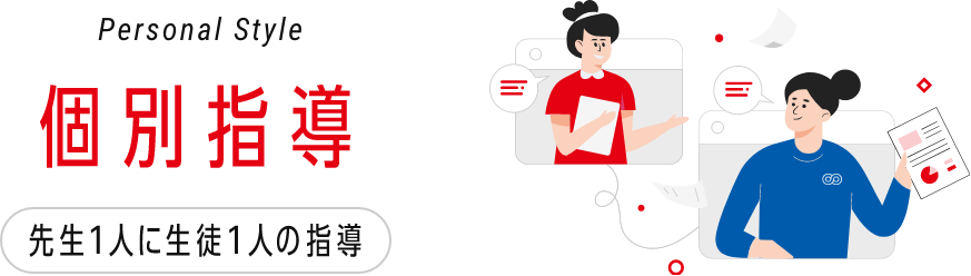 個別授業(先生1人に生徒1人の指導)
